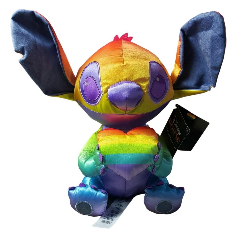 ^ DISNEY Store PLUSH - PRIDE COLLECTION - STITCH - RAINBOW